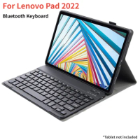 Bluetooth Keyboard with Protective Case for Lenovo Tablet Xiaoxin Pad 2022 Grey For Lenovo M10 Plus 3rd