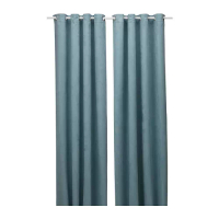 BIRTNA 遮光窗簾 2件裝, 淺土耳其藍灰色, 145x250 公分
