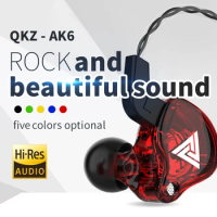 Original QKZ AK6 In Ear Earphone 6 Dynamic Driver Unit Headphone With Mic Stereo Sports HIFI Subwoofer Headset Monitor Earbuds