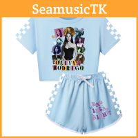 Olivia Rodrigo Adult Child Short Sleeve Shorts Sleep Set With Cotton Material For Nightwear