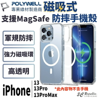 POLYWELL 磁吸式 支援 MagSafe 防摔殼 保護殼 手機殼 iPhone 13 Pro Max mini【APP下單最高20%點數回饋】