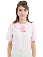 BMG Bovi Blouse - เสื้อคอปกบัวทรงคลาสสิก เพิ่มความน่ารักด้วยแขนพัฟ  สีชมพู