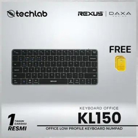 Rexus KL150 / KL100 / KL200 Dual Connection Wireless Office Keyboard Garansi Computer KL150 Hitam Mo