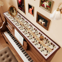 American Style Piano Dust Cover High-End Piano Cover Mat Electronic Keyboard Cover Cloth Light Luxur