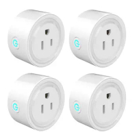 Mini Wifi Smart Plug Outlet Work with Alexa, Google Home, 2.4G Wifi Only, No Hub Required,(4 Pack)