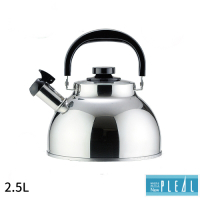 NEW PLEAL 日本進口不鏽鋼笛音茶壺2.5L(黑柄)