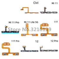 Original For Xiaomi Mi 11 11T 12 Pro Lite Civi Volume On Off Power Switch Button Key Flex Cable Replacement Parts