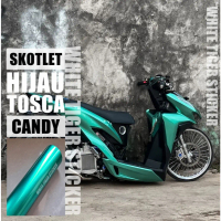 SKOTLET STIKER MOTOR HIJAU TOSCA METALIK STIKER MOTOR HIJAU TOSCA CANDY SKOTLET HIJAU TOSCA METALIK 