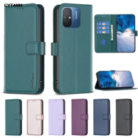 For Xiaomi Redmi 12 Case Leather Wallet Flip Case For Xiomi Redmi 12 12C Redmi12 C Redmi12C Cover Coque Fundas Shell 2023