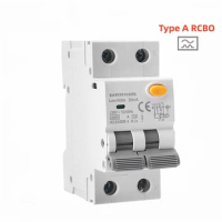 GYR9NM Type A RCBO 2P 4P Magnetic Residual Current Circuit Breaker with Over Current Protection 10A 16A 25A 32A 40A 30mA
