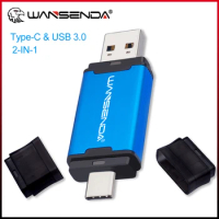 WANSENDA 128GB TYPE C USB 3.0 Flash Drive Pen Drive 32GB 64GB 256GB 512GB High Speed Pendrive for HUAWEI TYPE-C Mobile/PC