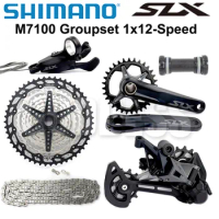 SHIMANO SLX M7100 12 Speed Groupset 12v Rear Derailleur Shifter 10-51T Cassette 32T 34T Crankset Chain BB 12s MTB Bike Groupset