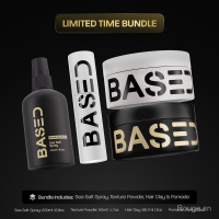 【Rouge.sn Mall】BASED Ultimate Straight/Wavy Hair Styling Bundle  Texture Powder Clay Pomade Sea Salt