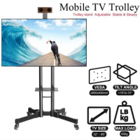 32-65 Inch Universal Cold Rolled Steel 1700 Mobile Floor-standing LCD Monitor TV Frame All-in-one Mobile TV Stand Monitor Stand