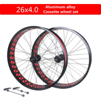 26x4.0/4.9 inch snowmobile disc brake wheel set Peilin hub hollow front and rear fatbike anodized color