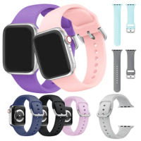 Strap Silicone Color Loop For Apple watch band,44mm 40mm 38mm 42mm ,Sports bracelet iWatch series 3 4 5 se 6 Wrist Strap