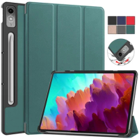 For Lenovo Tab P12 Case 12.7 inch 2023 Tri-Folding Flip Stand Magnetic PC Smart Cover for Lenovo Xiaoxin Pad Pro 12 7 12.7 Case