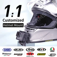 Customized Motorcycle Helmet Chin Mount for Shoei Agv Arai Hjc For GoPro11 10 Insta360 One X3 X2 Rs Sports Camera Accessories