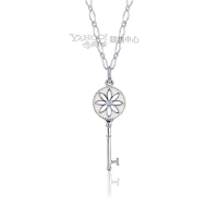 Tiffany&amp;Co. 雛菊鑲鑽鑰匙925純銀項鍊