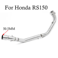 Slip on For Honda RS150 RS150R RS 150 Stainless Steel Motorcycle Exhaust Modify Escape Moto Muffler Front Mid Middle Link Pipe