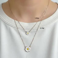 Kalung Fashion Wanita AYU GOLD Daisy Collection Single Flowers 17K/750 Terbaru Termurah Mini
