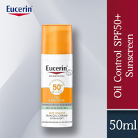 Eucerin Sun Dry Touch Oil Control Face SPF50+ 50ml เซอริน กันแดด ครีมกันแดดเนื้อบางเบา สำหรับผิวมัน