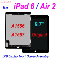 9.7" Original iPad 6 LCD Replacement For iPad Air 2 LCD A1566 A1567 LCD Display Touch Screen Assembly for iPad 6 / iPad air2 LCD