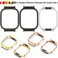 BEHUA Metal Connector Headers Frame Bumper Cover For Redmi Watch 3 Protective Case For Mi Watch Lite 3 SmartWatch Accessories