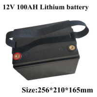 Waterproof 12v 100ah Lithium Ion Rechargeable Bateria Li Ion 18650 BMS 3s for UPS Carving Scooter Inverter Rickshaw +10A Charger