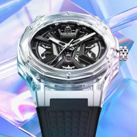 2024 new men's mechanical watch luxury hollow fashion luminous automatic ailang watch