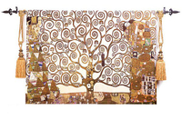 出口歐洲精品掛毯 100*136 CM 招財納財金錢樹 浪漫抽象畫 比利時風格高級掛毯 (客製訂作款)