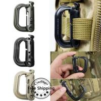 10pcs Plasctic Carabiner D-ring Clip Molle Webbing Backpack Buckle Snap Lock Grimlock Hanging Hook Outdoor Hiking Camping Gear