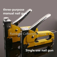 Nail gun three-purpose code nail gun manual nailing u-type T straight single steel/ horse nail gun