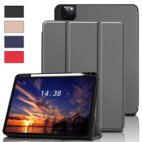 for Apple iPad Pro 12.9 Case 2020 with Pencil Holder Folding Smart Tablet Cover for iPad Pro 2020 12 9inch Case Auto Sleep/Wake