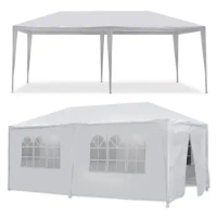 2 PCS 10 x 20' Outdoor Gazebo Party Tent with 6 Side Walls Wedding Canopy Events