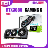 NEW MSI RTX 3080 SUPIMX X 10G Graphics Card GDDR6X 10GB Video Cards GPU 320Bit NVIDIA RTX 3080 PCIE4.0 Core Clock 1905MHz RGB