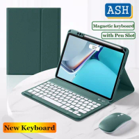 ASH with Pencil Holder Keyboard Case for OPPO Pad Air 10.36" 2022 Bluetooth Keyboard Mouse Tablet Cover Slim Leather Flip Shell
