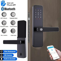 New GY39 Smart door Lock Waterproof Tuya APP key fingerprint Bluetooth 5.0 NFC Card Lock Bluetooth Smart fingerprint lock door