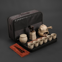 茶具套組 旅行功夫茶具便攜式小套裝 戶外溫茶壺日式圍爐煮茶復古陶瓷泡茶壺