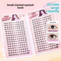 Small angled false eyelashes for a natural look, fox-style angled lashes that elongate the eye tail,