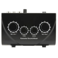 Mixer Home Mini Reverberator Karaoke Pre-Amplifier Microphone Amplifier-US Plug