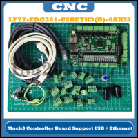LF77-EDG381USBETH3(B) 6-Axis Mach3 Controller Board CNC Motion Controller Support USB + Ethernet For CNC Engraving Machine