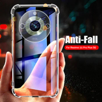 Realmi 11 Pro Plus Case Transparent Airbags Anti-Fall Protective Cover For Realme11 Realme 11 Pro+ 5G TPU Soft Shockproof Coque
