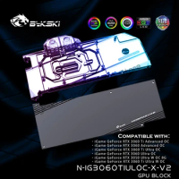 Bykski N-IG3060TIULOC-X-V2,GPU Water Block for Colorful IGame RTX 3060Ti Advanced /Ultra OC Video Cards,Backplate VGA Radiator
