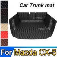 For Mazda CX-5 CX5 CX 5 KF 2017 2018 2019 2020 2021 2022 Leather Rear Trunk Mat Liner Floor Tray Carpet Mud Pad Guard Protector