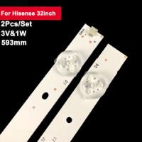 3V 593mm TV LED Light Strip Bar for Hisense 32inch JL.D32061330-003BS 2Pcs/Set Backlight Tv Bar LED32K3100 LED32K1800