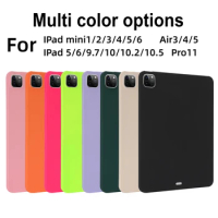 For 2021 iPad 10.2 Case 7/8/9th Generation Cover For 2018 9.7 5/6th Air 2/3 10.5 Mini 4 5 6 Pro 11 Air 4/5 10.9 10th funda soft