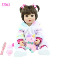 55Cm Full Body Silikon Reborn Boneka Bayi Mainan 22 Inch Yang Baru Lahir Bayi Balita Bebe Boneca Mandi Mainan Anak hadiah Ulang Tahun