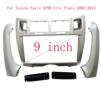 For TOYOTA YARIS 2005-2012 9 inch Radio Car Android MP5 Player Casing Frame 2din Head Unit Fascia Stereo Dash Cover