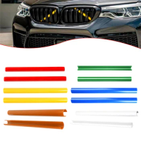 1x 36CM Car Front Grille Trim Strips Color Support Grill Bar V Brace Wrap For BMW E60 E65 E66 Car Front Trim Strips Car Part